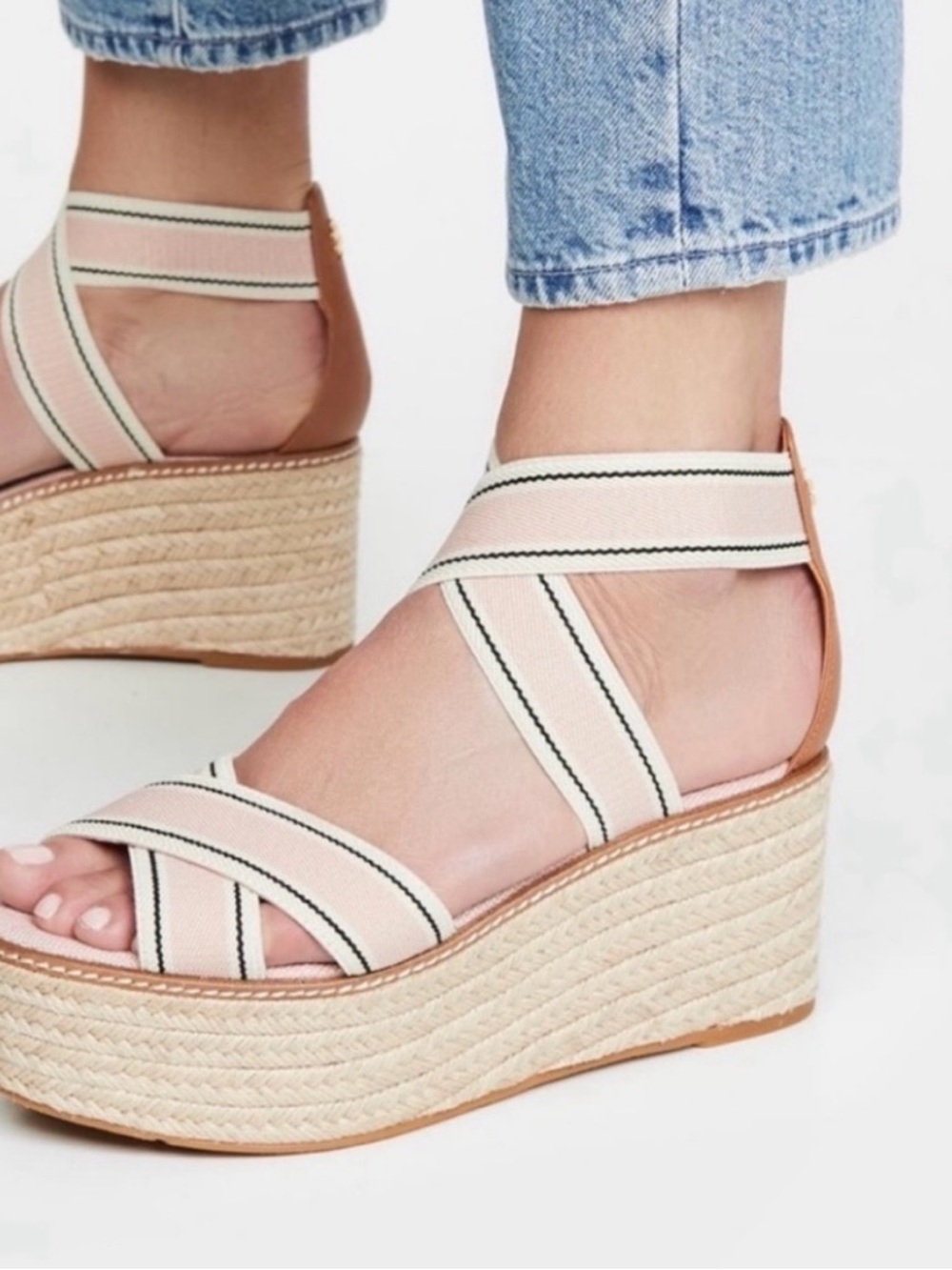 Tory Burch Frieda Espandrille Platform Wedge Sandals Women’s Size 6.5 - Picture 3 of 10